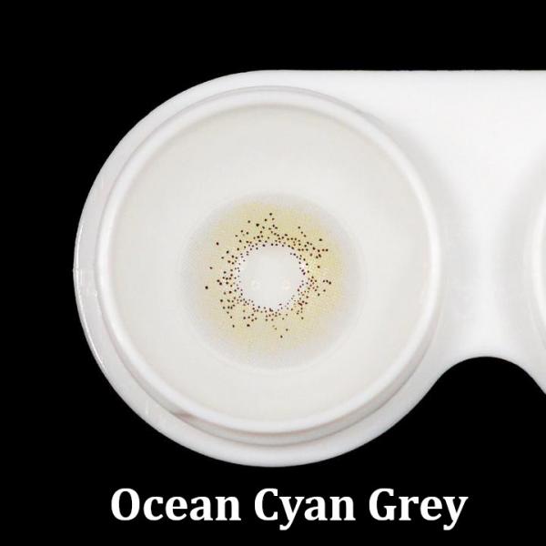 Ocean Cyan Grey - Цветни контактни лещи С ДИОПТЪР