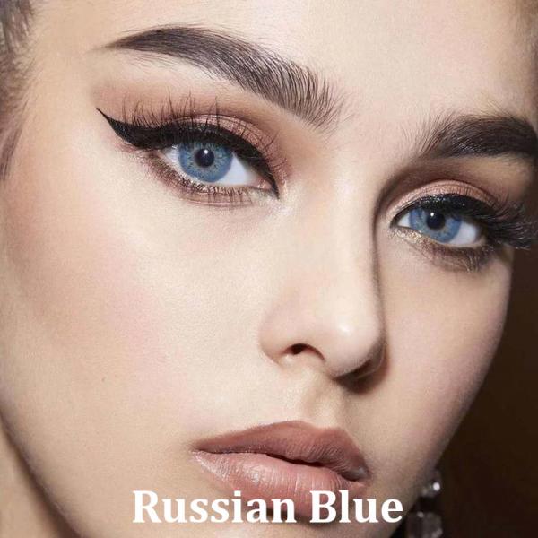 Russian Blue - Цветни контактни лещи С ДИОПТЪР