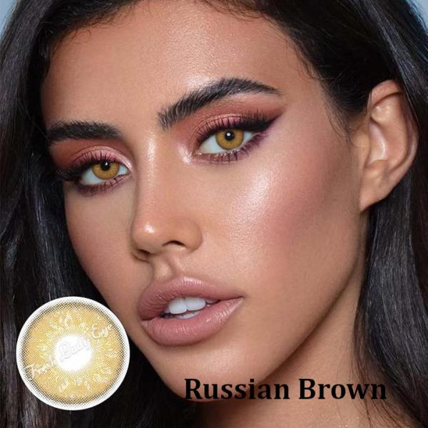 russian brown - Цветни контактни лещи С ДИОПТЪР