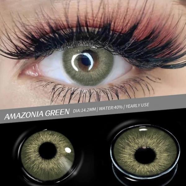 Amazonia Green - цветни контактни лещи 