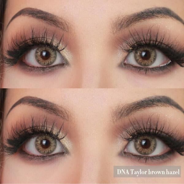 DNA Taylor brown hazel - цветни контактни лещи 